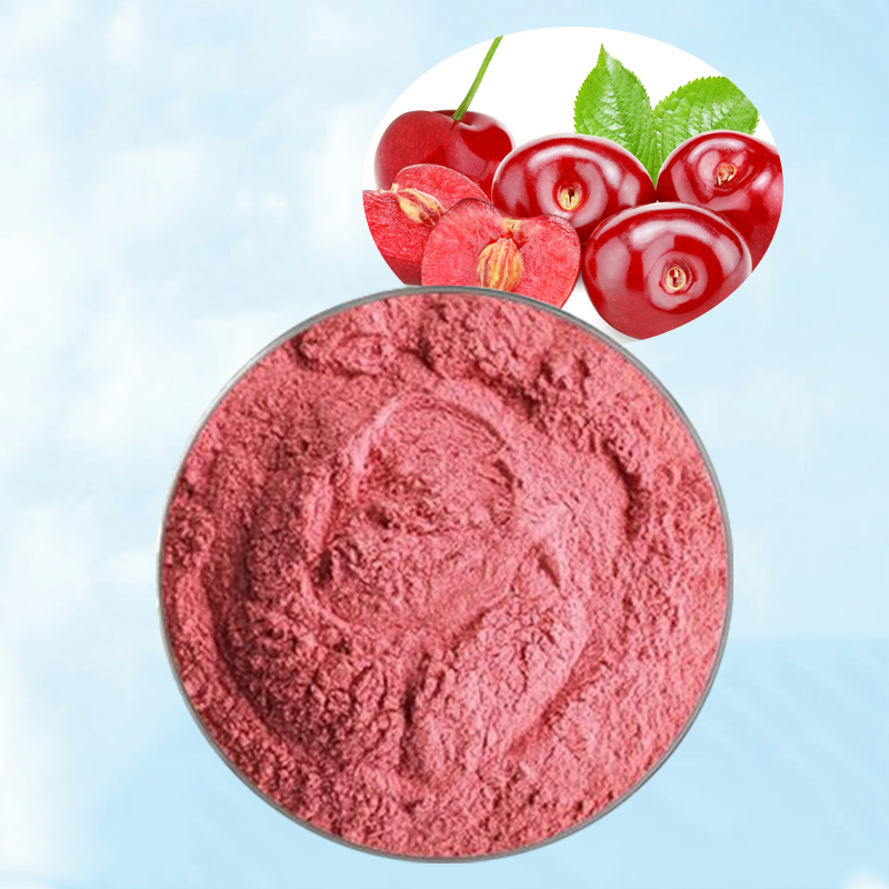 Baisfu Best Quality Light pink Powder plant extract Natural Acerola Cherry Extract Freeze Dried Cherry Powder Cherry Juice for beverage and baked food
