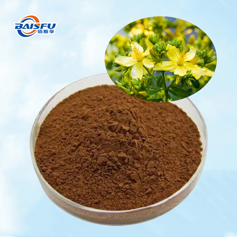 Baisfu Pure natural plant extracts St. John’s Wort extract brown fine powder use in Medicine and health supplements