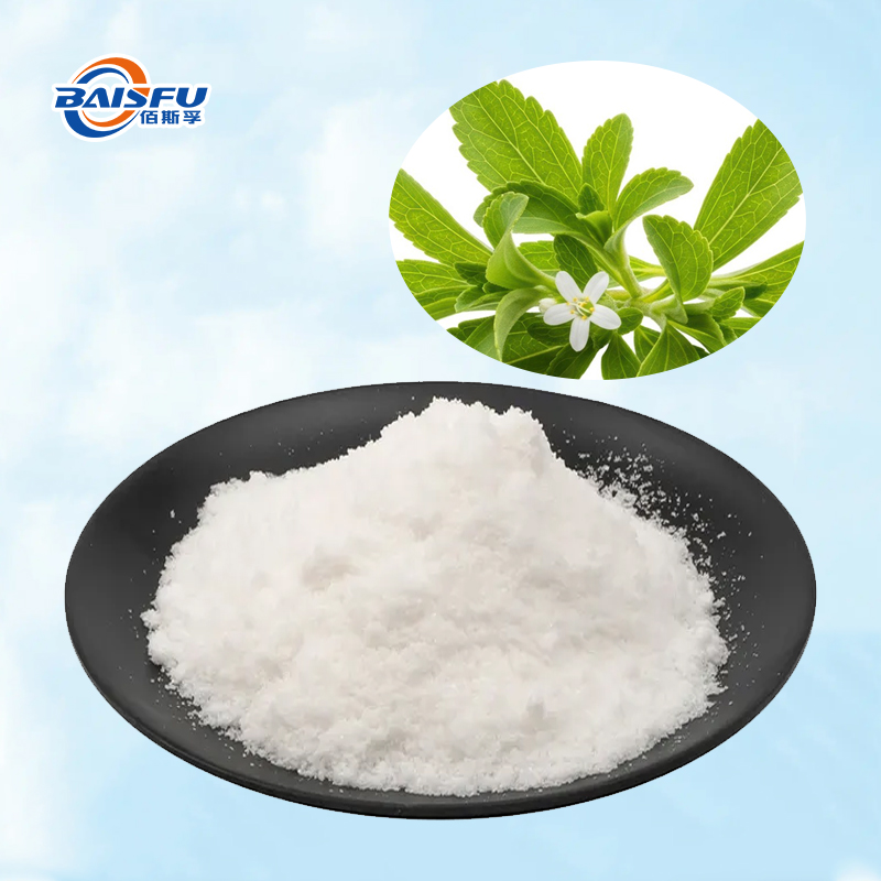 Baisfu high content 98% White fine powder Stevia Extract Stevioside glycoside for natural sweetener use in juice and medicine
