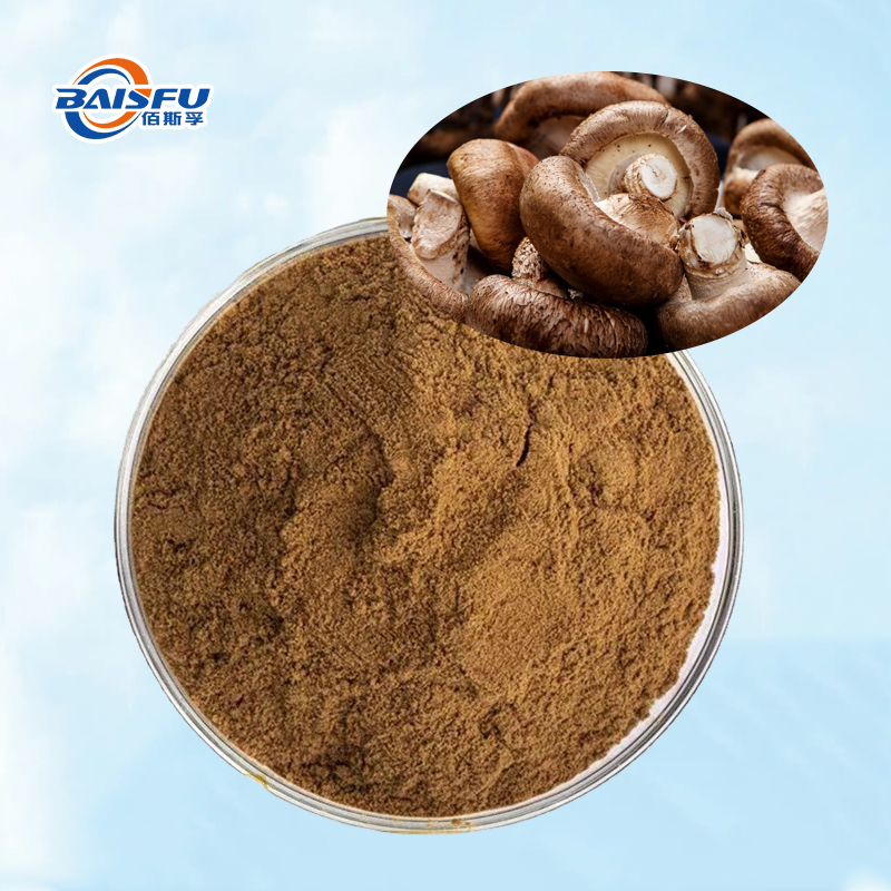 Baisfu natural Lentinan Water-soluble high quality brown fine powder for Functional food / beverage and medicine