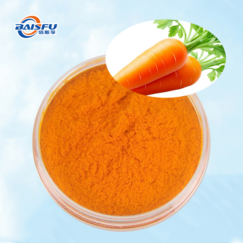 Baisfu Factory Sale high quality Carrot Powder β-Carotene Orange-red fine powder Natural colorant for food beverage and medicine