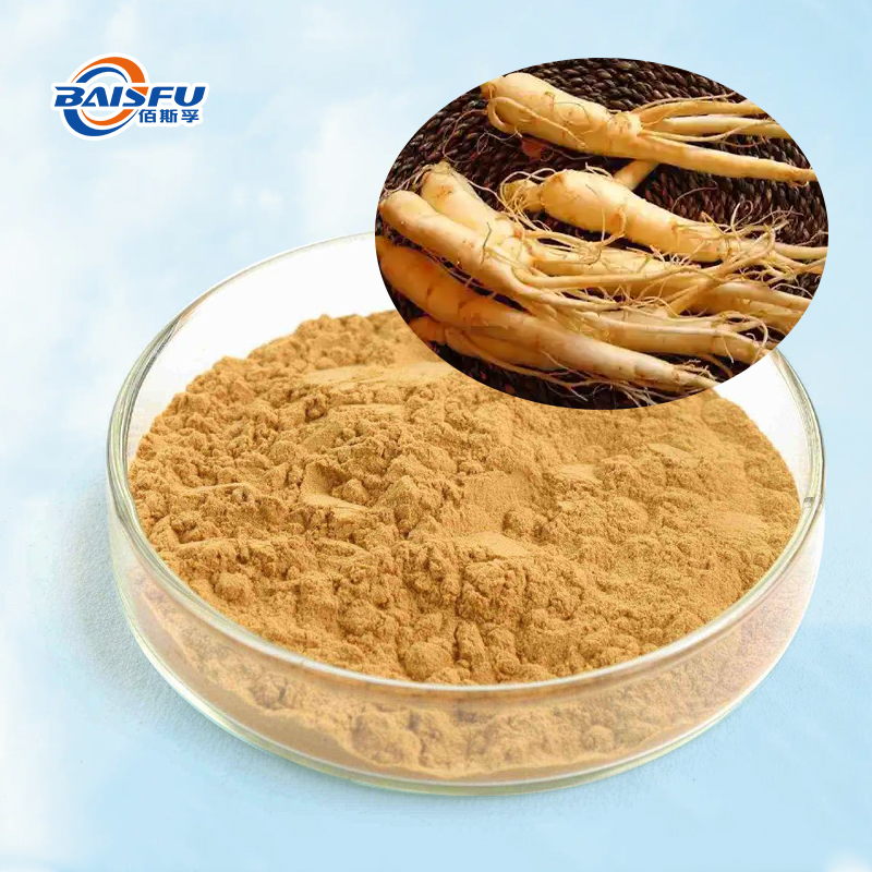 Baisfu Hot Sales Ginseng Extract Best Quality Water-Soluble Light Yellow Fine Powder Ginsenosides for Health Supplements and Functional Foods