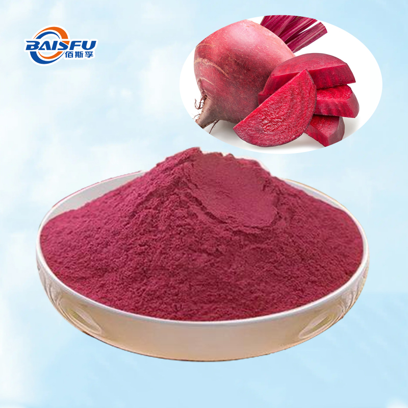 Baisfu Hot Sale On High Quality Freeze Dried Beet Root Powder Deep Purple Fine Powder Natural Colorant for Food and Beverage