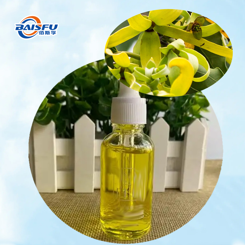 Baisfu Pure Natural Ylang Ylang Oil Yellow Transparent Oily Liquid for Aromatherapy and Food Flavorings
